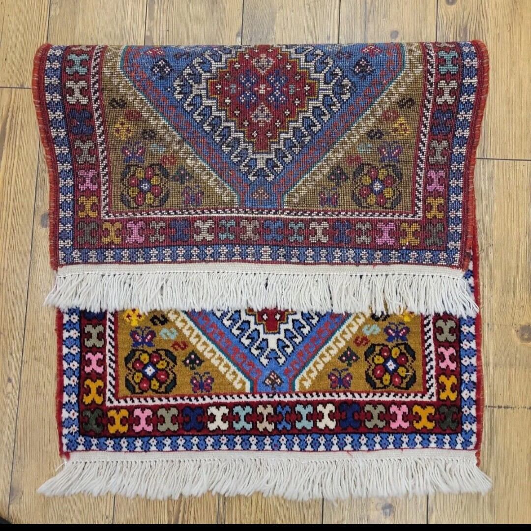 62X98cmペルシャ手織りヤラメ絨毯(871)ギャッベ・マット・じゅうたん 62X98cmペルシャ手織りヤラメ絨毯(871) | SERAFIAN 63X91cm高品質