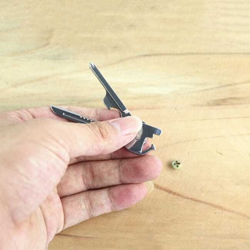 6 in1 キーチェーン型マルチツール 携帯工具 キーホルダー 420Cステンレス 軽量13g コンパクト 防災 アウトドア DIY プラスドライバー マイナスドライバー ボトルオープナー　cw-a-4992