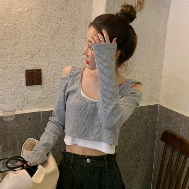 スプリングオータムショートトップス ロング シャツ 春物 秋物 Tシャツ 1号婦人87898346553