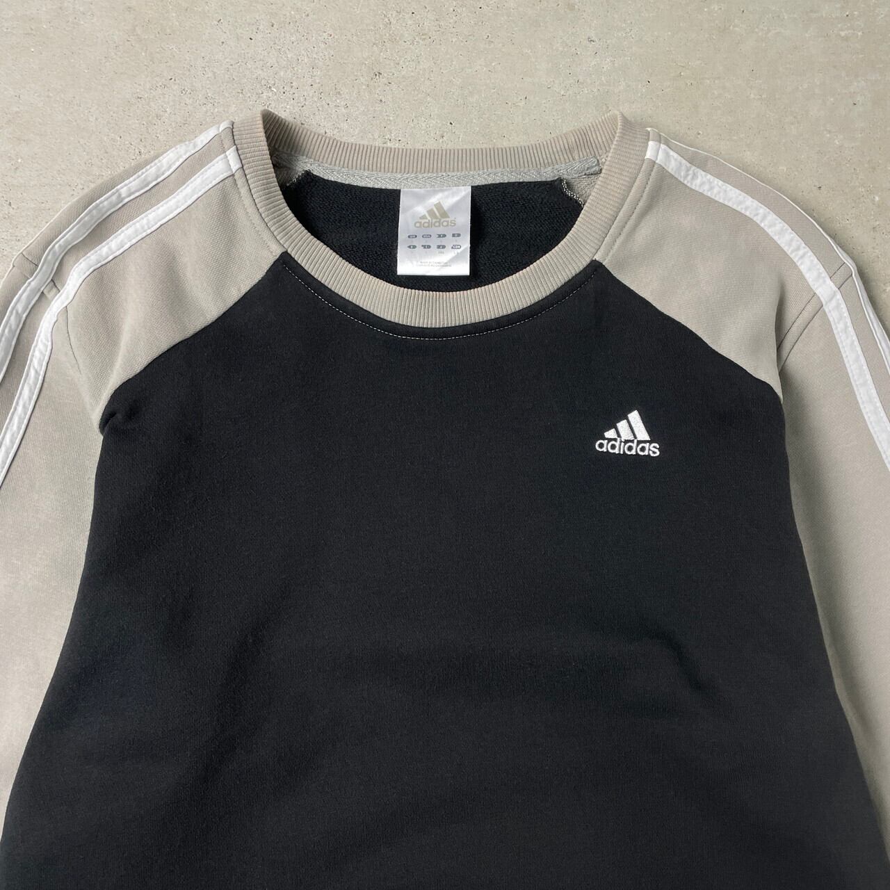 00年代 adidas アディダス スウェットシャツ パフォーマンスロゴ 刺繍