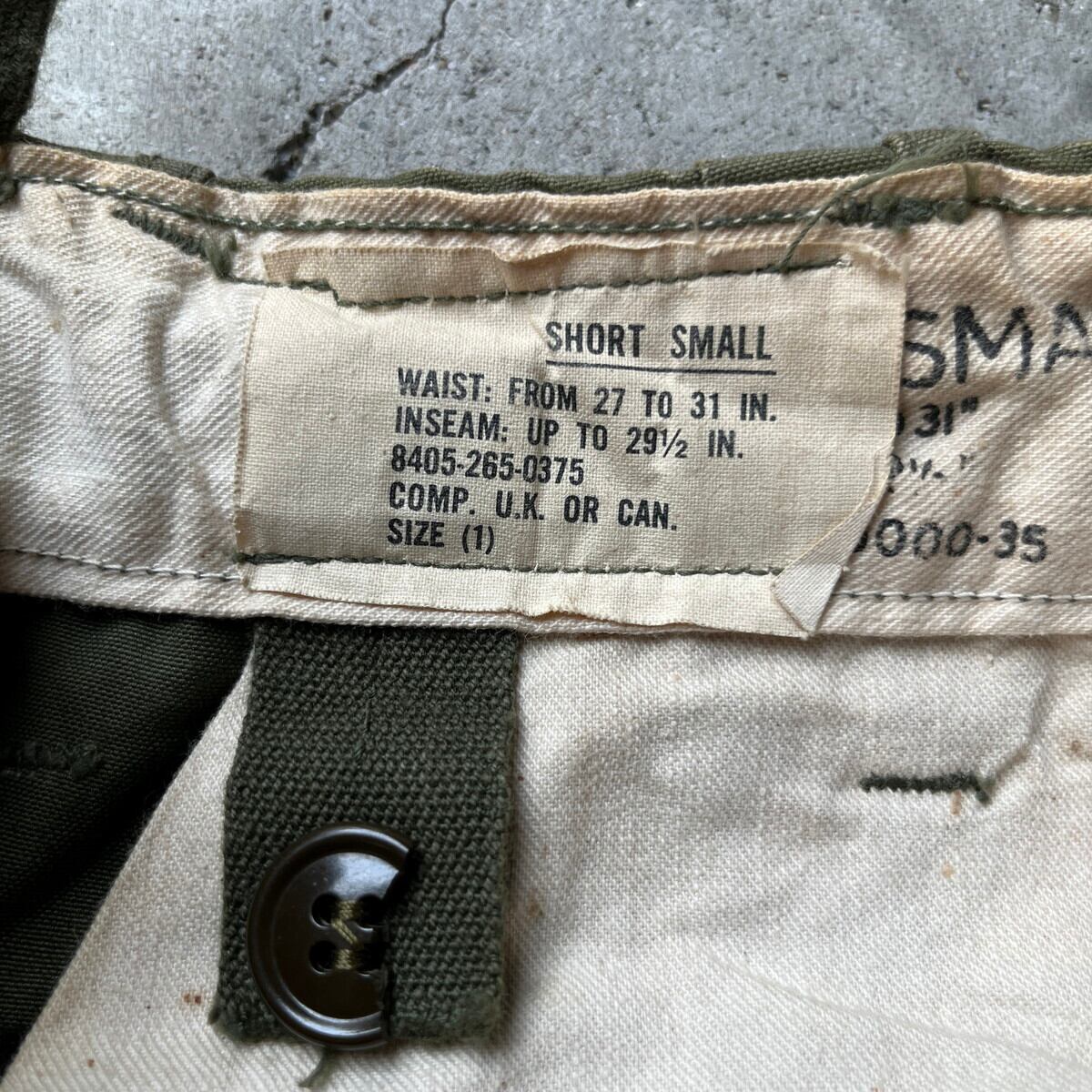50年代 米軍実品 U.S.ARMY M-51 フィールドパンツ 初期型 表記SMALL