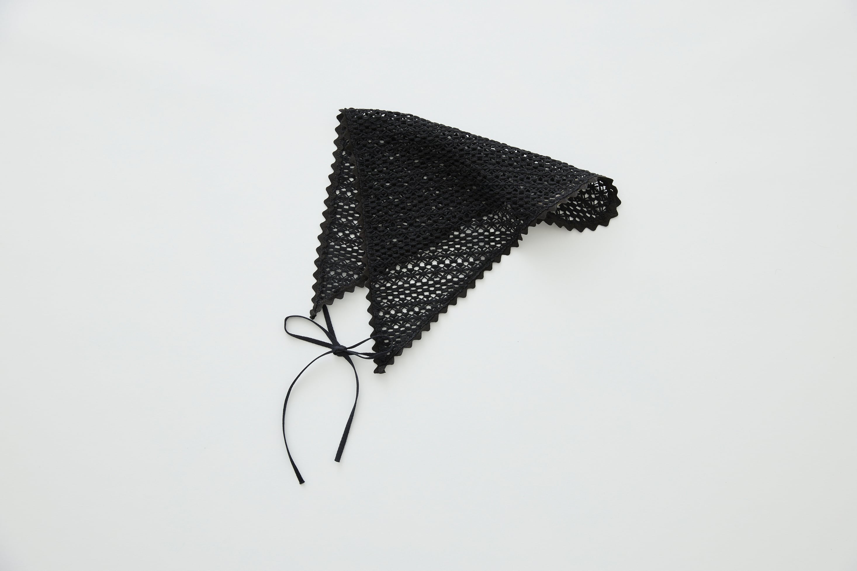 【即納/送料無料】Crochet Lace Bonnet / black