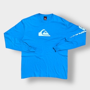 【QUIKSILVER】ロゴ プリント ロンT ロングTシャツ 長袖Tシャツ 袖プリント LARGE クイックシルバー MEXICO製 US古着