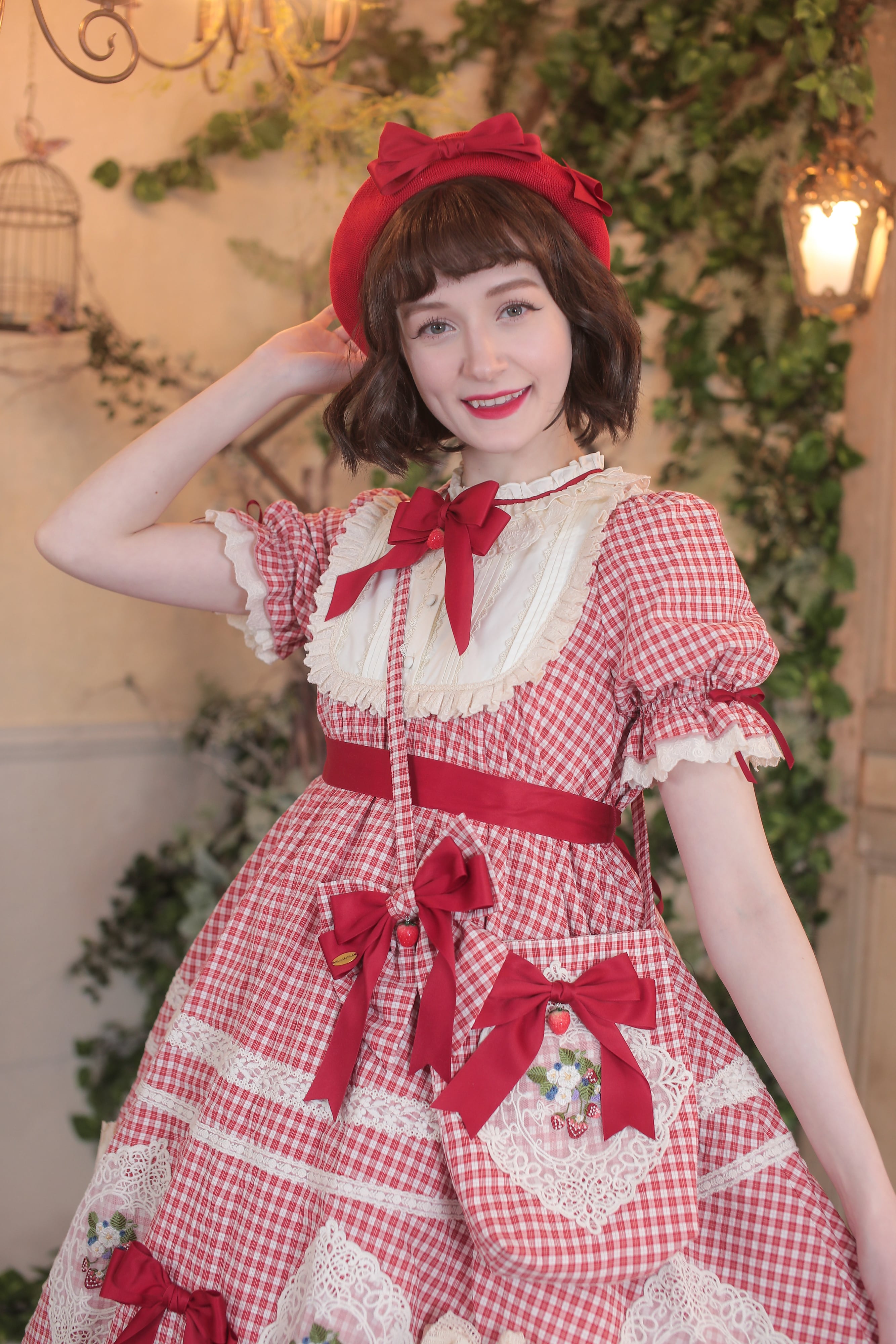 プロフ見てください 赤のチェック柄ドレスとリボンセット プロフ見てください 赤のチェック柄ドレスとリボンセット プロフ見て