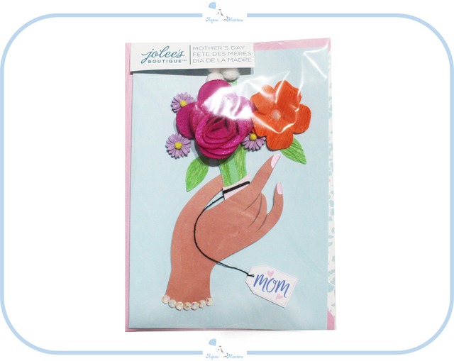 EJ174 Jolee's Boutique Greeting Card カード Mother's Day 母の日 カーネーション 赤い花 花束 花 フラワー 華やか グリーティングカード メッセージカード 感謝