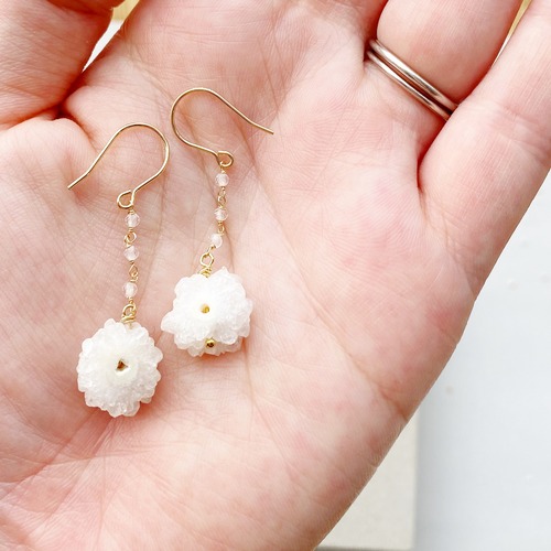 Solar quartz earrings