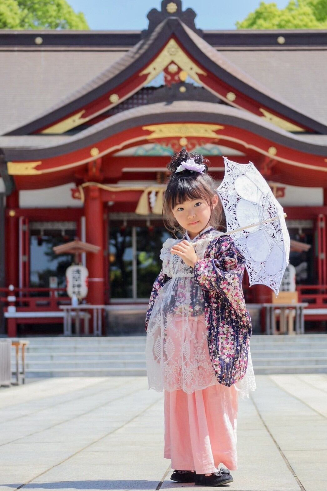 Lsize【即納/送料無料】レース刺繍傘［撮影小物］ | こども服