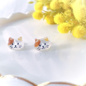 8510　No.77　三毛猫のピアス【ほなみるか】