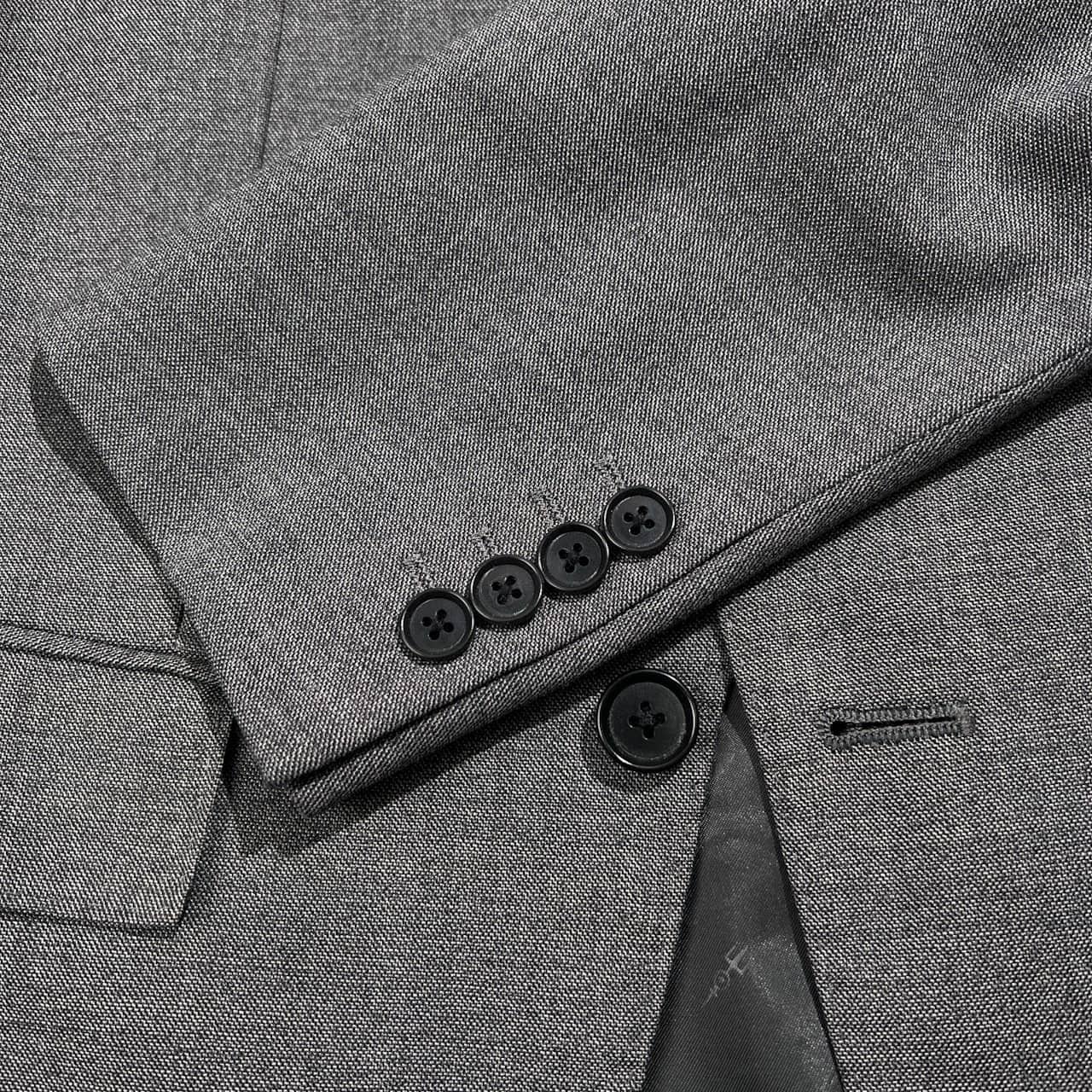 ORIHICA オリヒカ セットアップ 2B スーツ テーラードジャケット 裾ダブル スラックスパンツ サイズ 92-76-170 (92Y5) /グレー