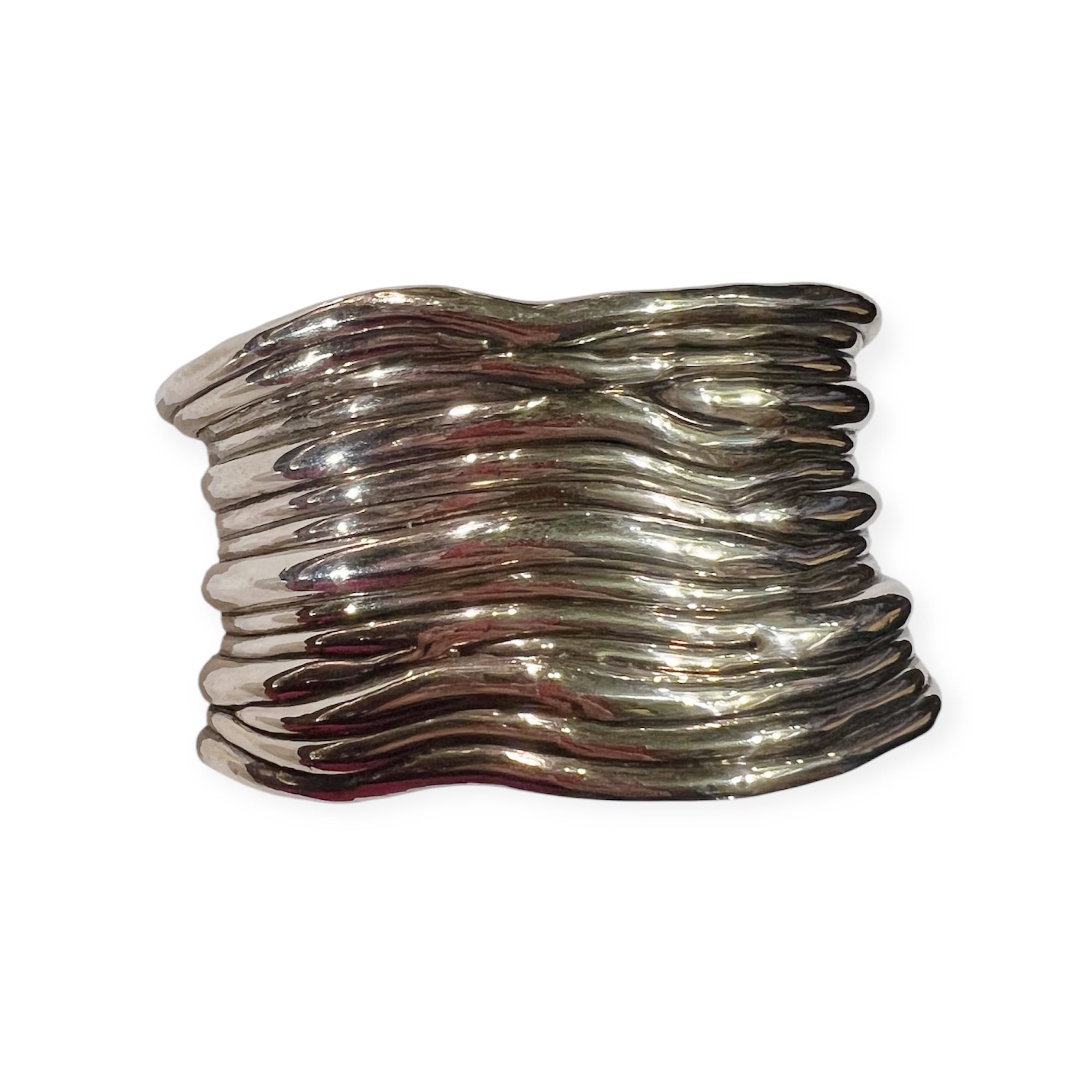 Vintage Israel Silver Wide Modern Bangle イスラエル製 ヴィンテージ シルバー ワイドモダンバングル