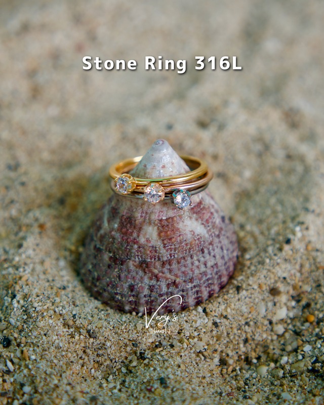 《刻印可能》Cz Ring 316L【ピンキーサイズ有】【Very's Jewelry】
