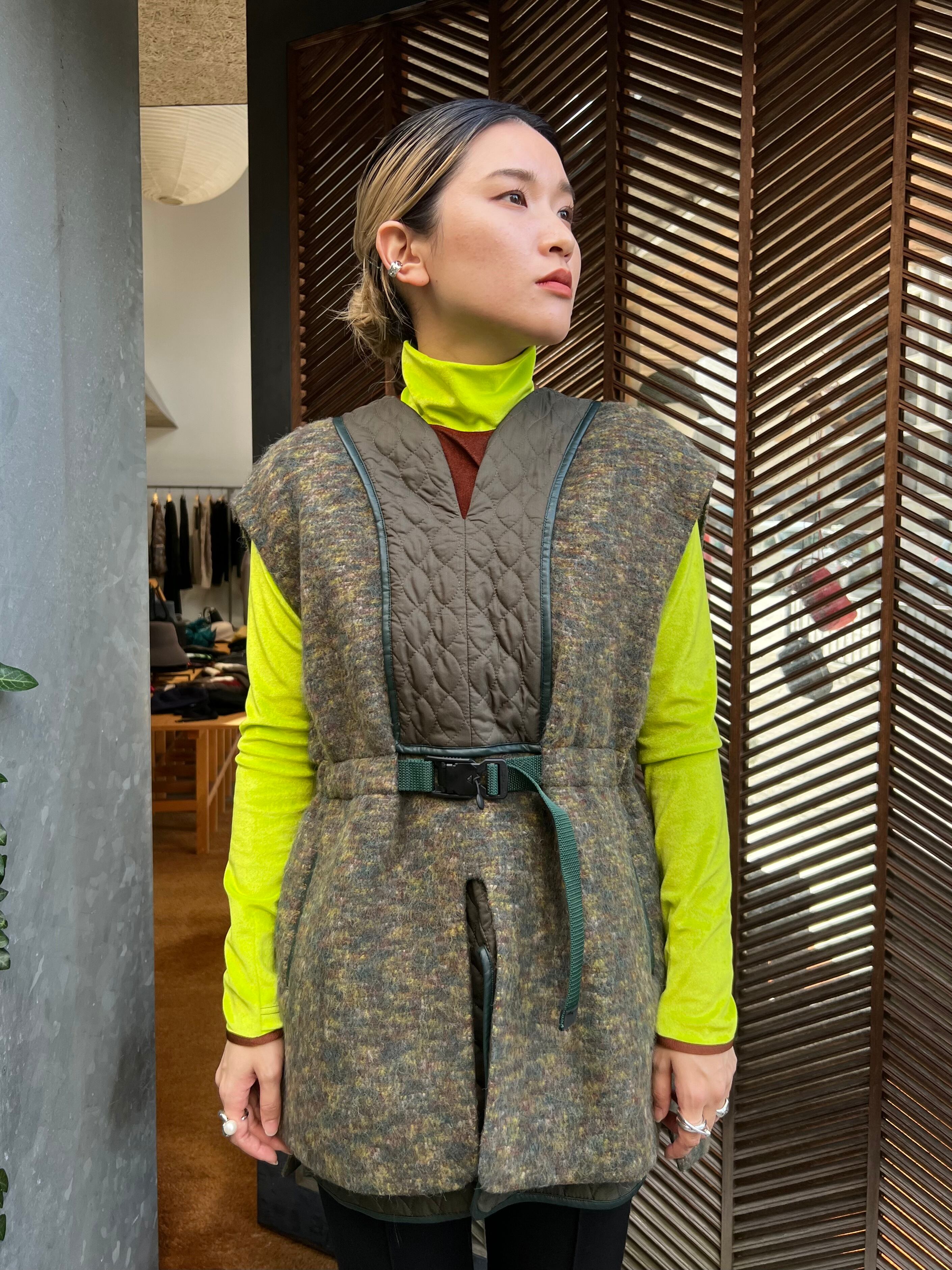 22AW】Mame Kurogouchi マメクロゴウチ / Alpaca Blend Shaggy Wool 