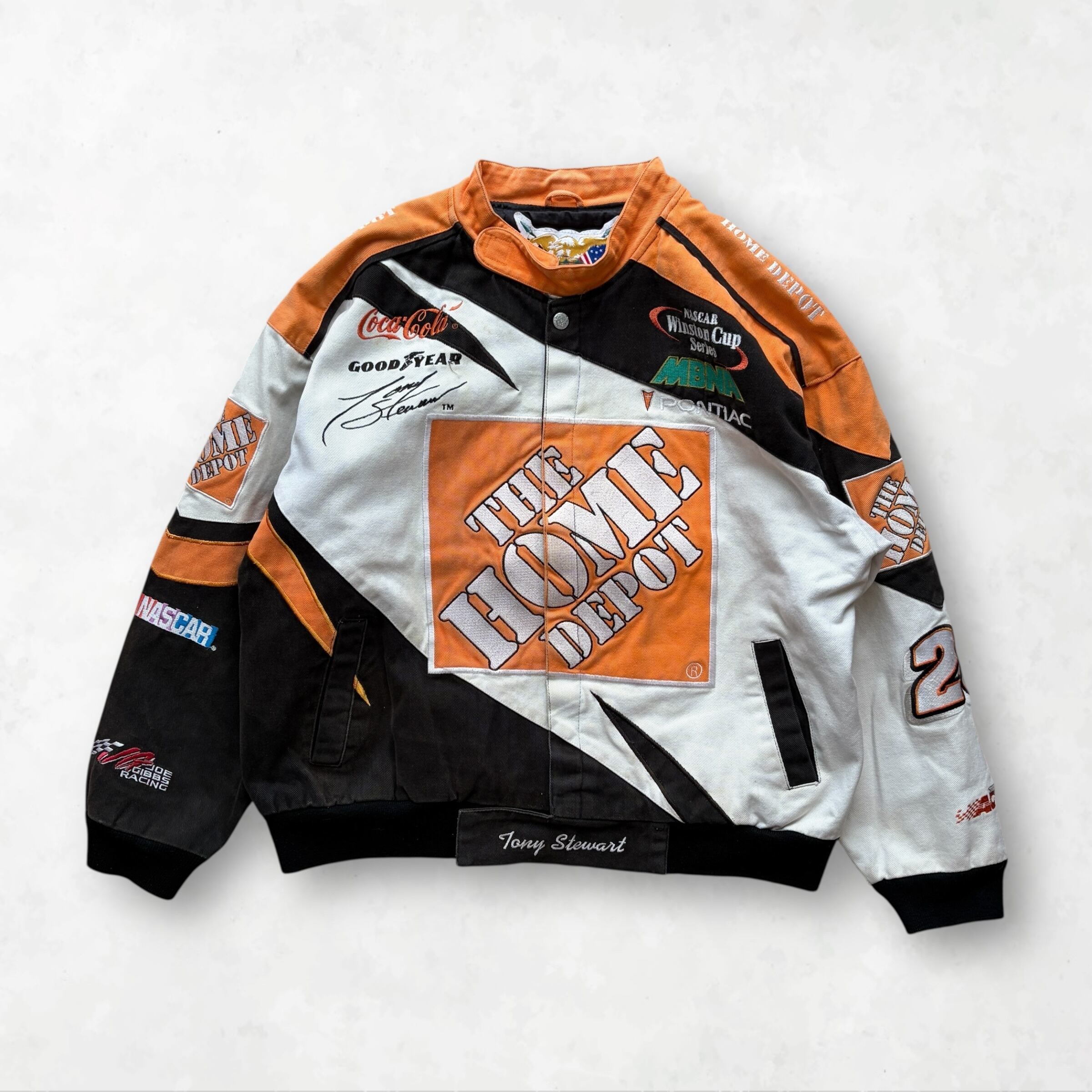 [Racing Spirit] 00s Jeff Hamilton NASCAR Racing Jacket / Orange & White ...