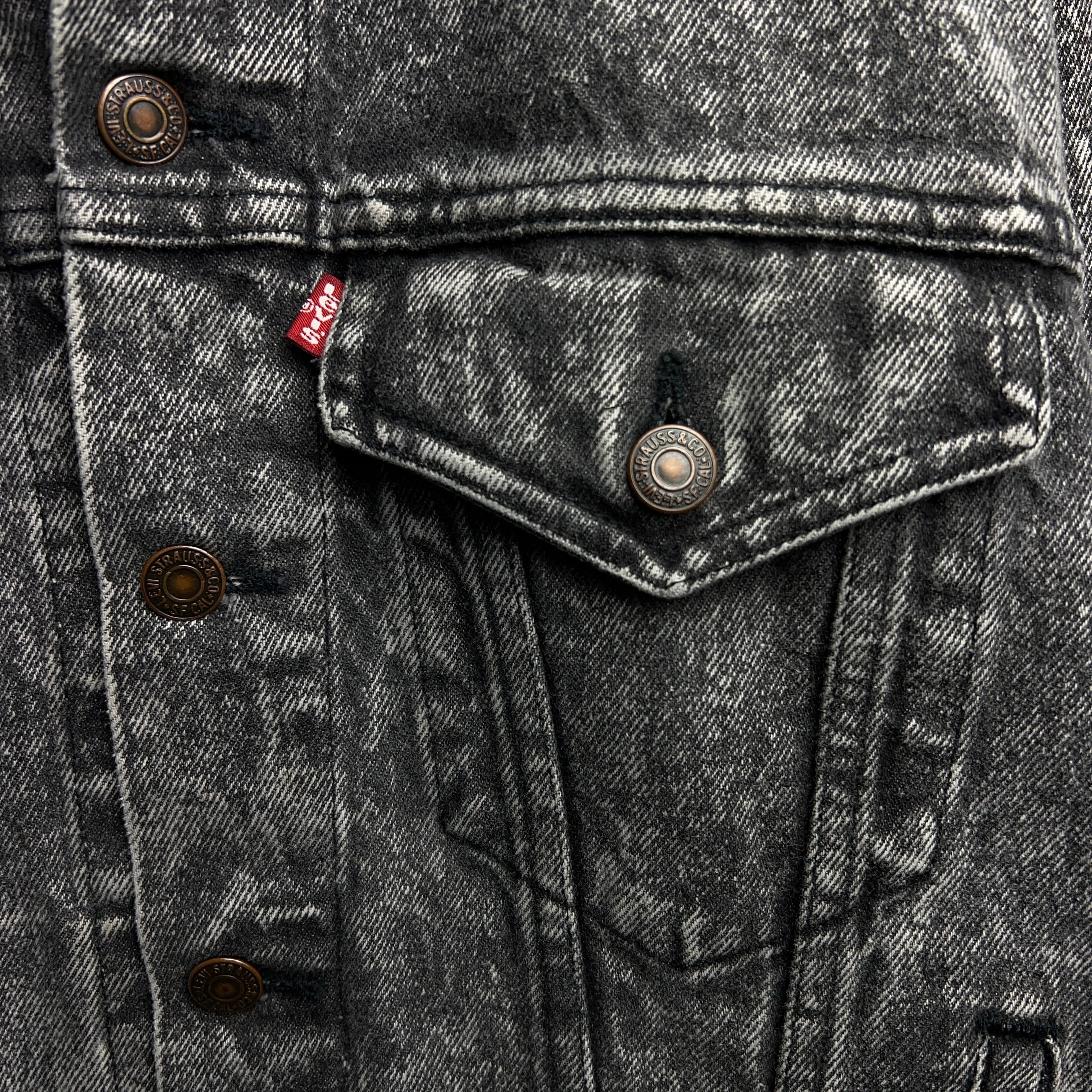 90's Levi's 70508-0256 Black Denim Jacket 90年代 リーバイス