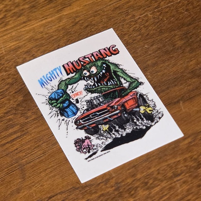 NEW USA製 RATFINK ”MIGHTY MUSTANG” モンスター ステッカー