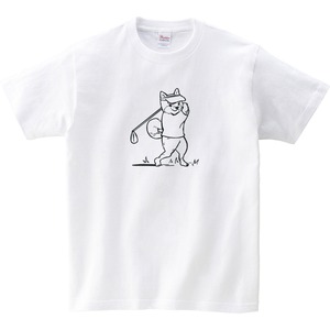 ゴルフ 柴犬 アイアンショット Tシャツ dog48 ゴルフスイング 父の日 父の誕生日 プレゼント ギフト シバイヌ 犬 ゆるい イラスト