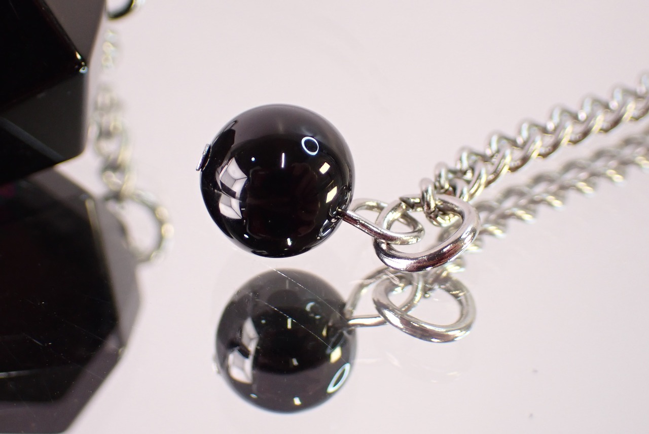 オブシディアンダウジングペンデュラム　 [D2-338]