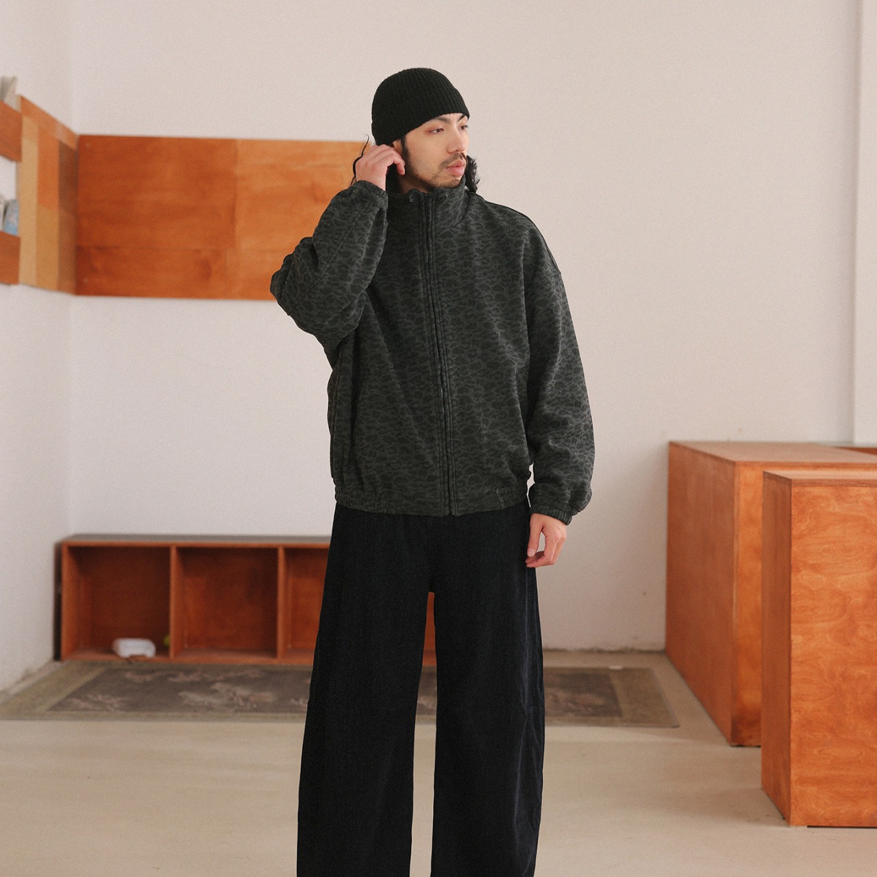 シャドーレオパード フリースブルゾン K5549 - 10