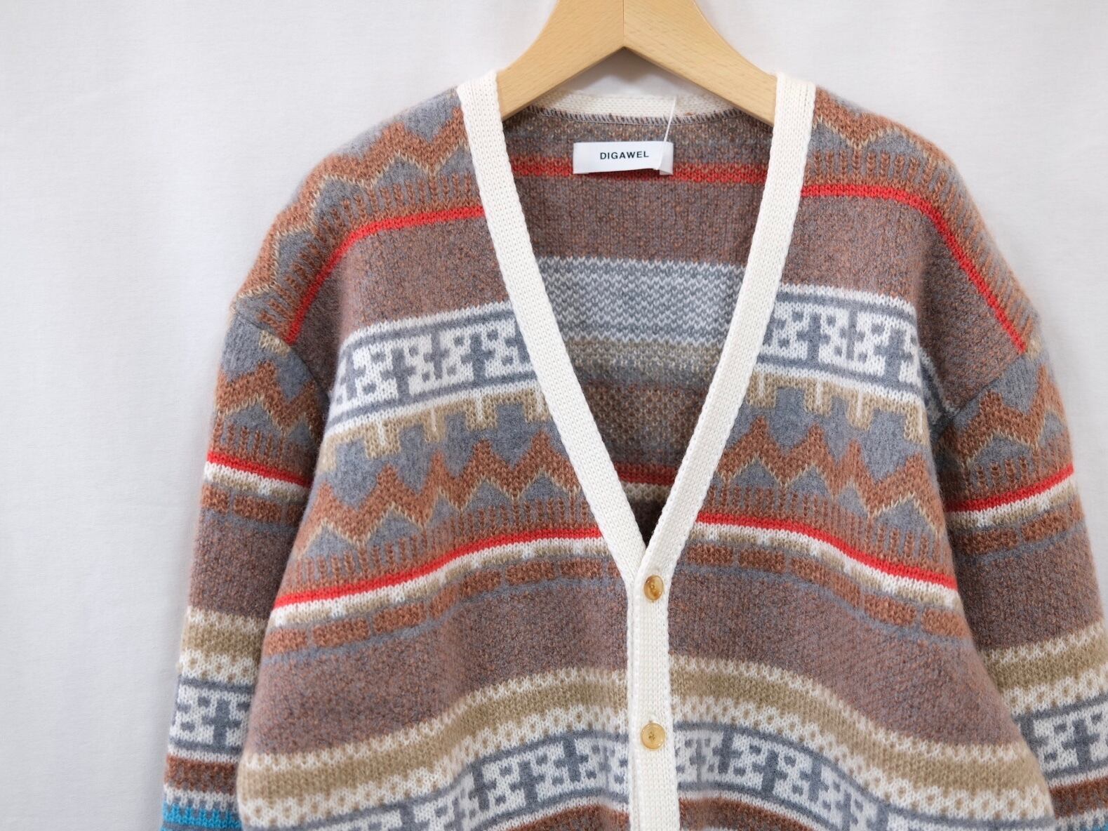 DIGAWEL モヘア Jacquard Cardigan 21aw 【公式通販】