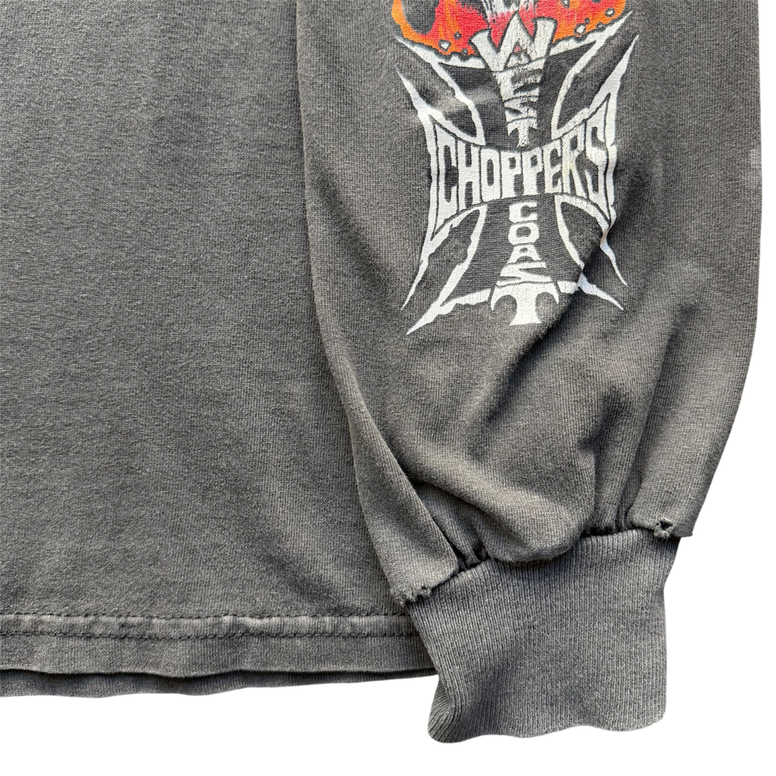 West Coast Choppers Skull Flame Longsleeve Tee