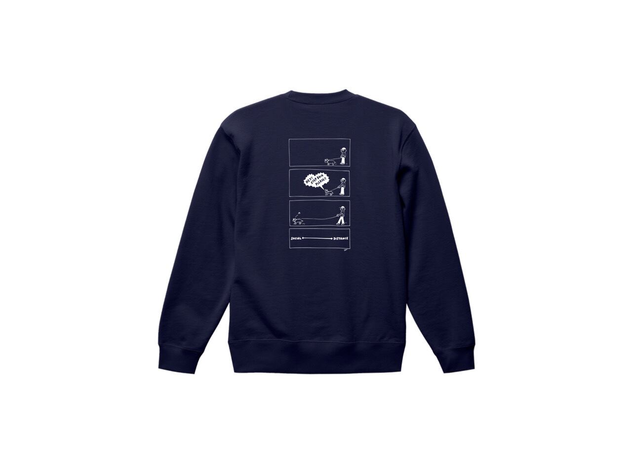 SHI × coguchi Dog SD sweat (NVY/WH)