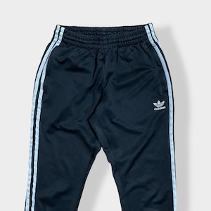 【adidas】トラックパンツ TRACK PANTS ジャージパンツ ジャージ下 トレフォイル 刺繍ロゴ  アディダス 黒 CW1275 US古着