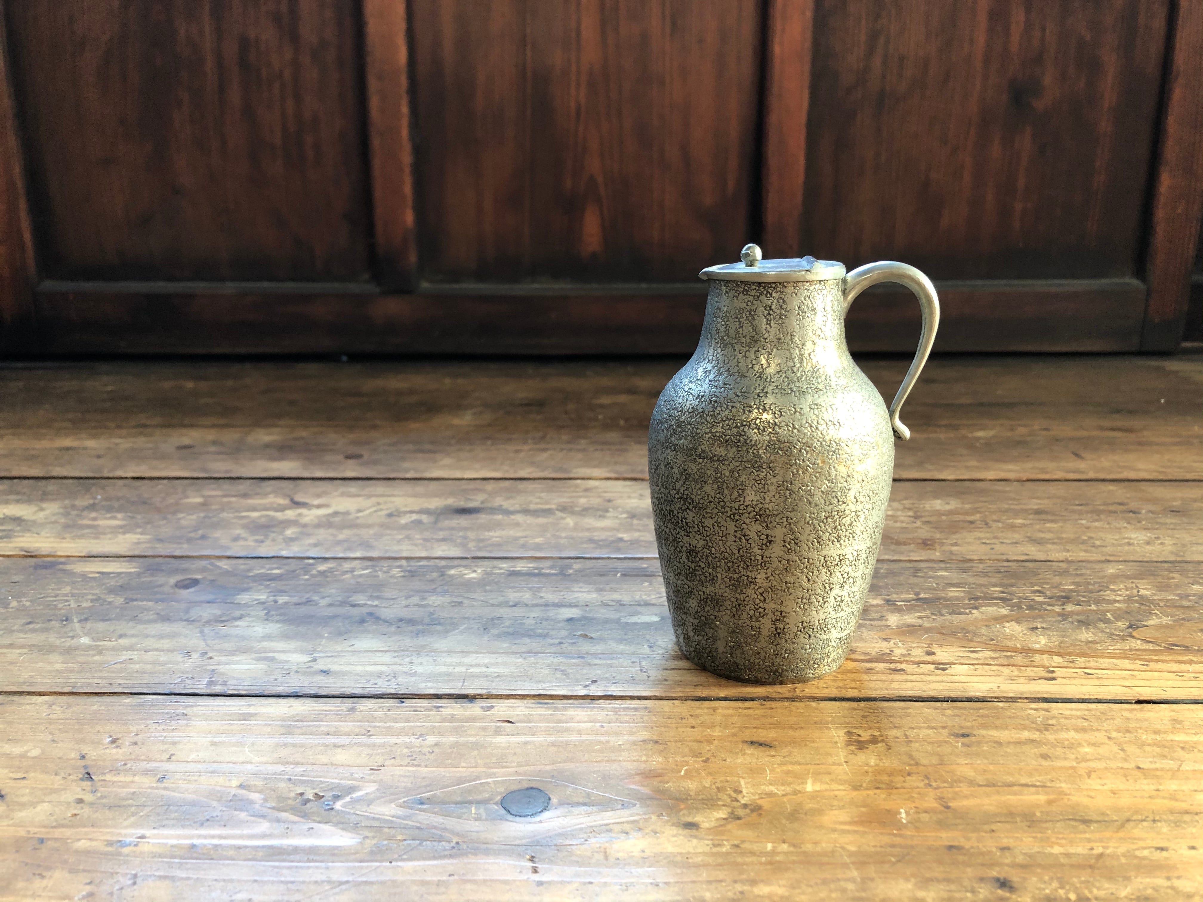 古い錫の酒器 花瓶 純錫製 骨董品 ビンテージ アンティーク 古道具