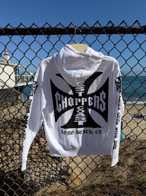 West Coast Choppers Cross Hoodie (white)