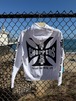 West Coast Choppers Cross Hoodie (white)