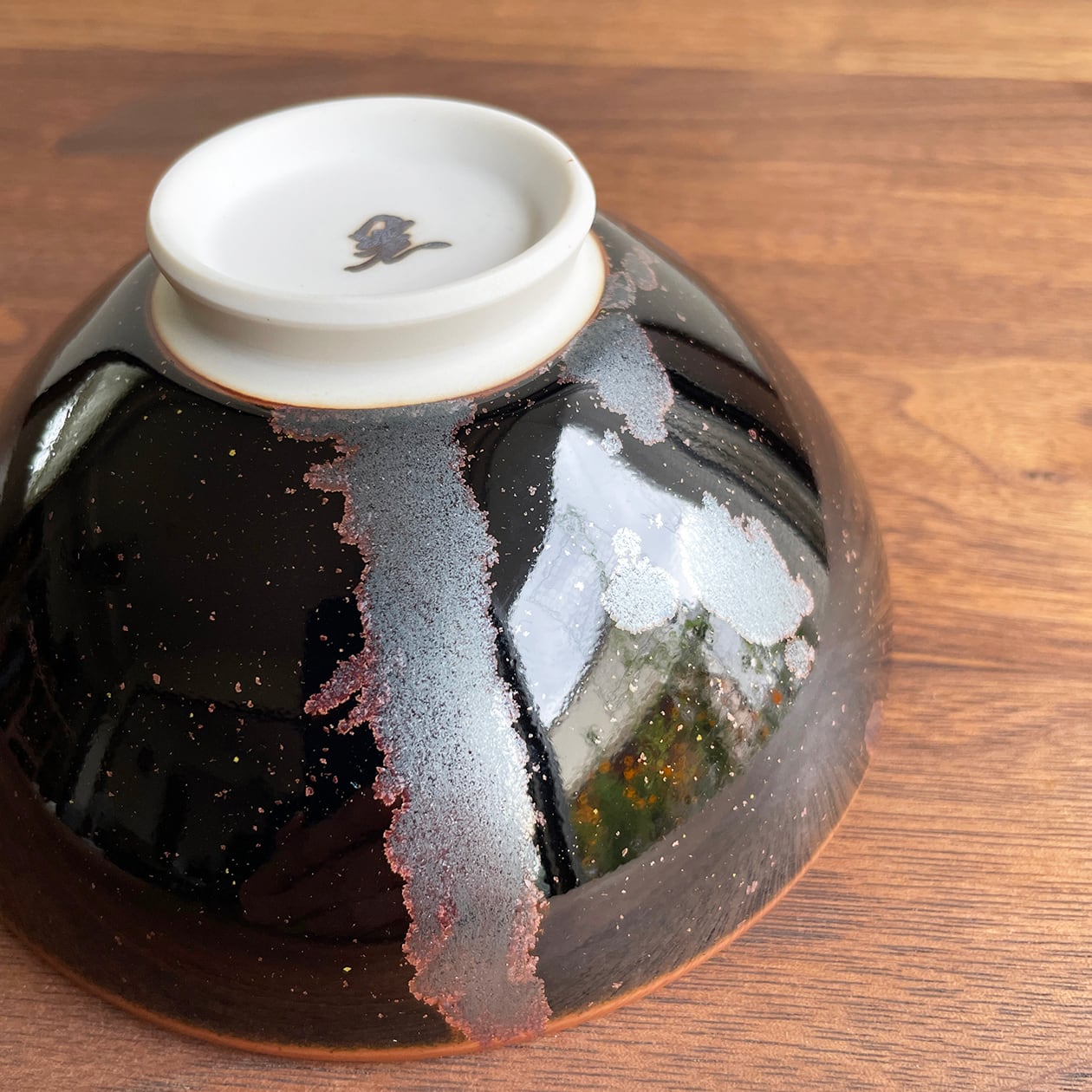 青木清晃 天目銀彩 飯碗 青木龍山窯（有田焼） | にっこう生活館