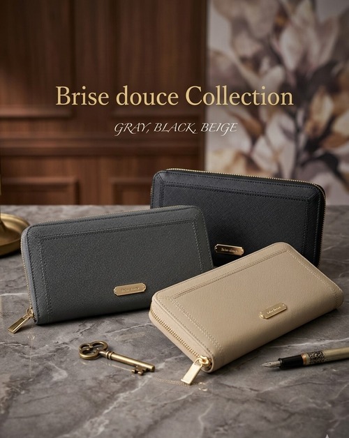 ブリーズデュース　ロゴプレート がばっと長財布　小銭・レシート 自動振り分け機能付き  JW-0661の画像