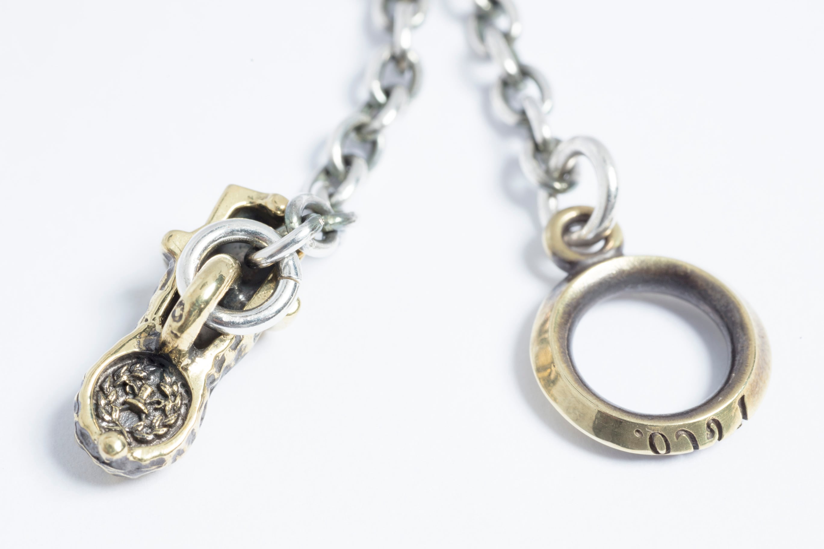 PEANUTS CHAIN 2 SIVER X BRASS (ROUND OR SQUARE) | Peanuts&Co