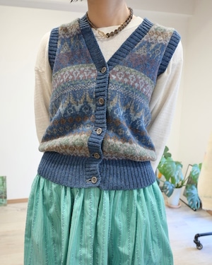 80s SHETLAND WOOL VEST