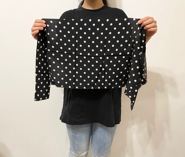 ポリエステルクレープ　&  ポルカドットシルクデシン