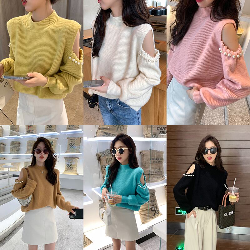 オータムセーター トップス カラー 秋物 6Du_Shop_Women40090582080