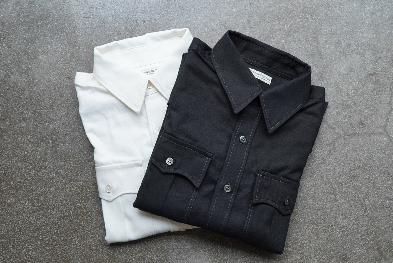【UNION WORKS】 Work Shirt / Linen Cotton / Black