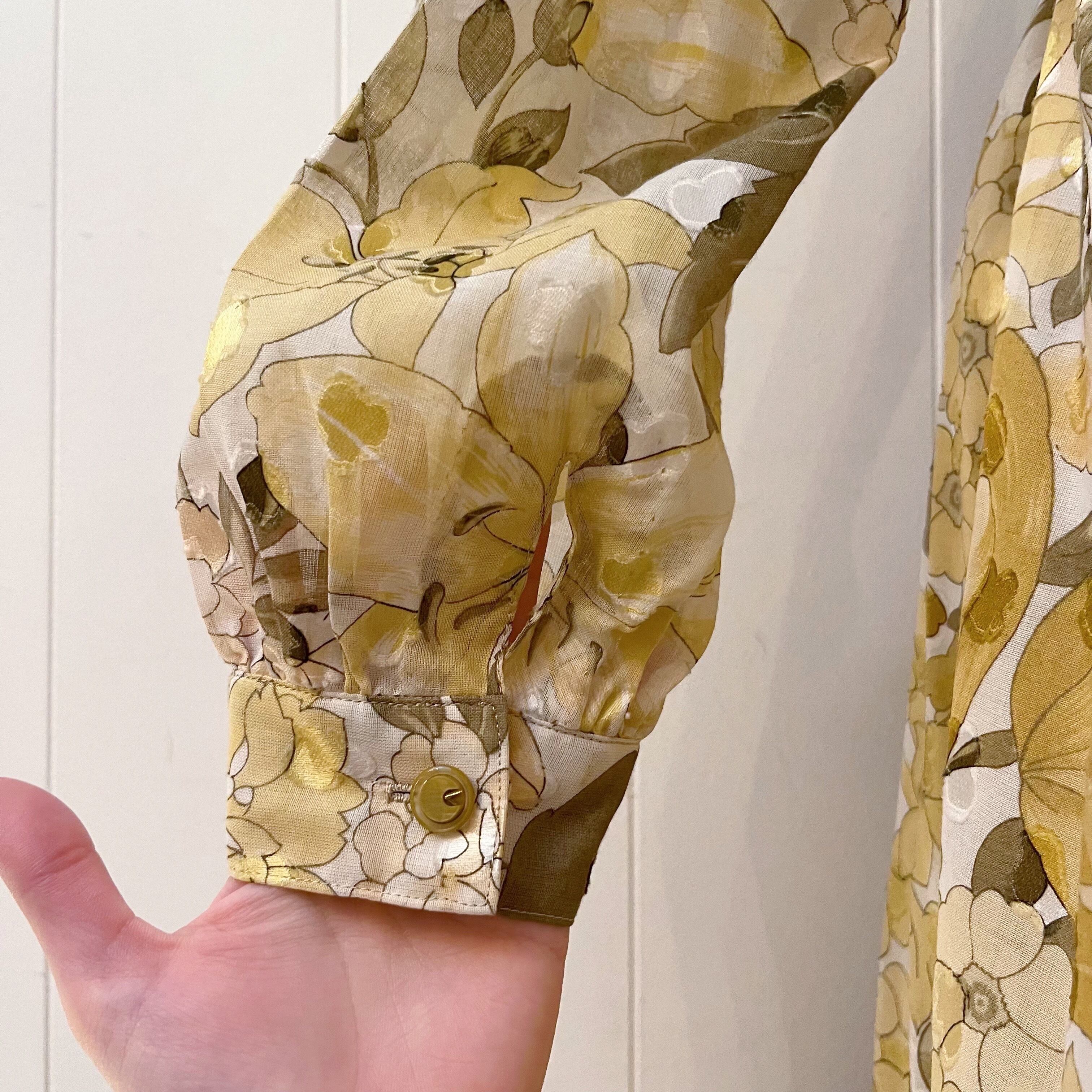 yellow sheer flower flare one-piece