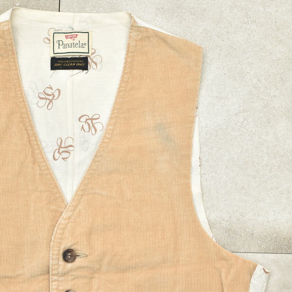 70s Levi's Panatela corduroy vest / gilet | 古着屋 grin days