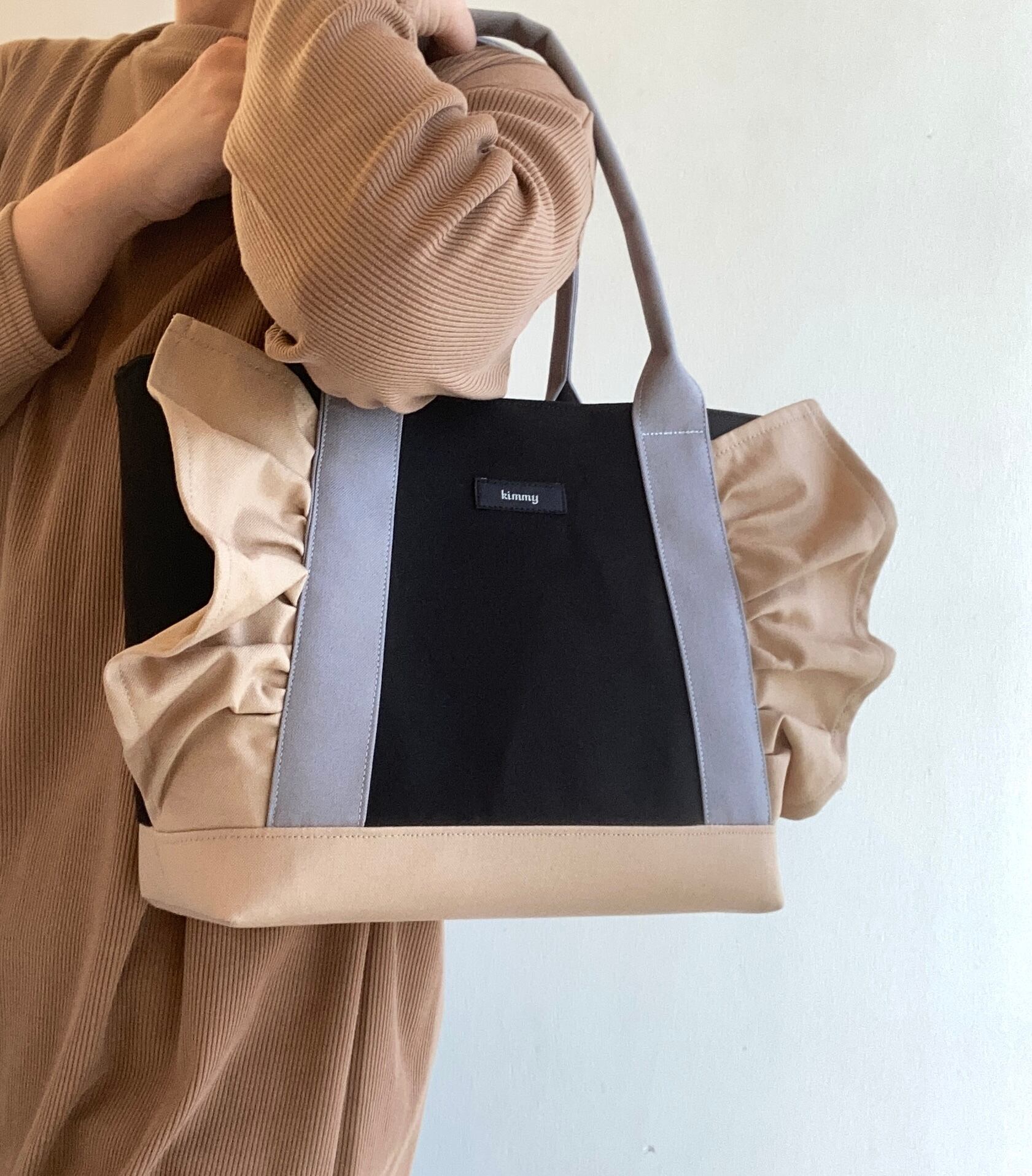 トートバッグMサイズ・ポケットいっぱい＋背面スマホポケット（大人