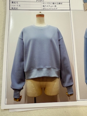 Praia 裏起毛ショートトップス 25143