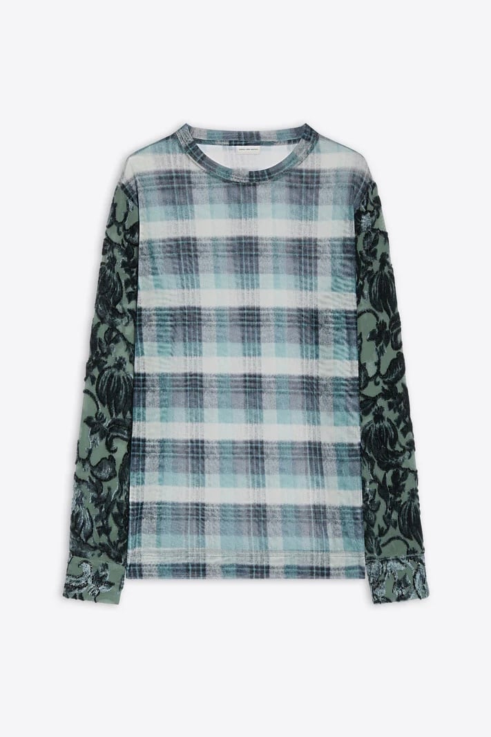 DRIES VAN NOTEN【HARWICK BIS PR2621MKLS.TSHIRT -TURQUOISE-】