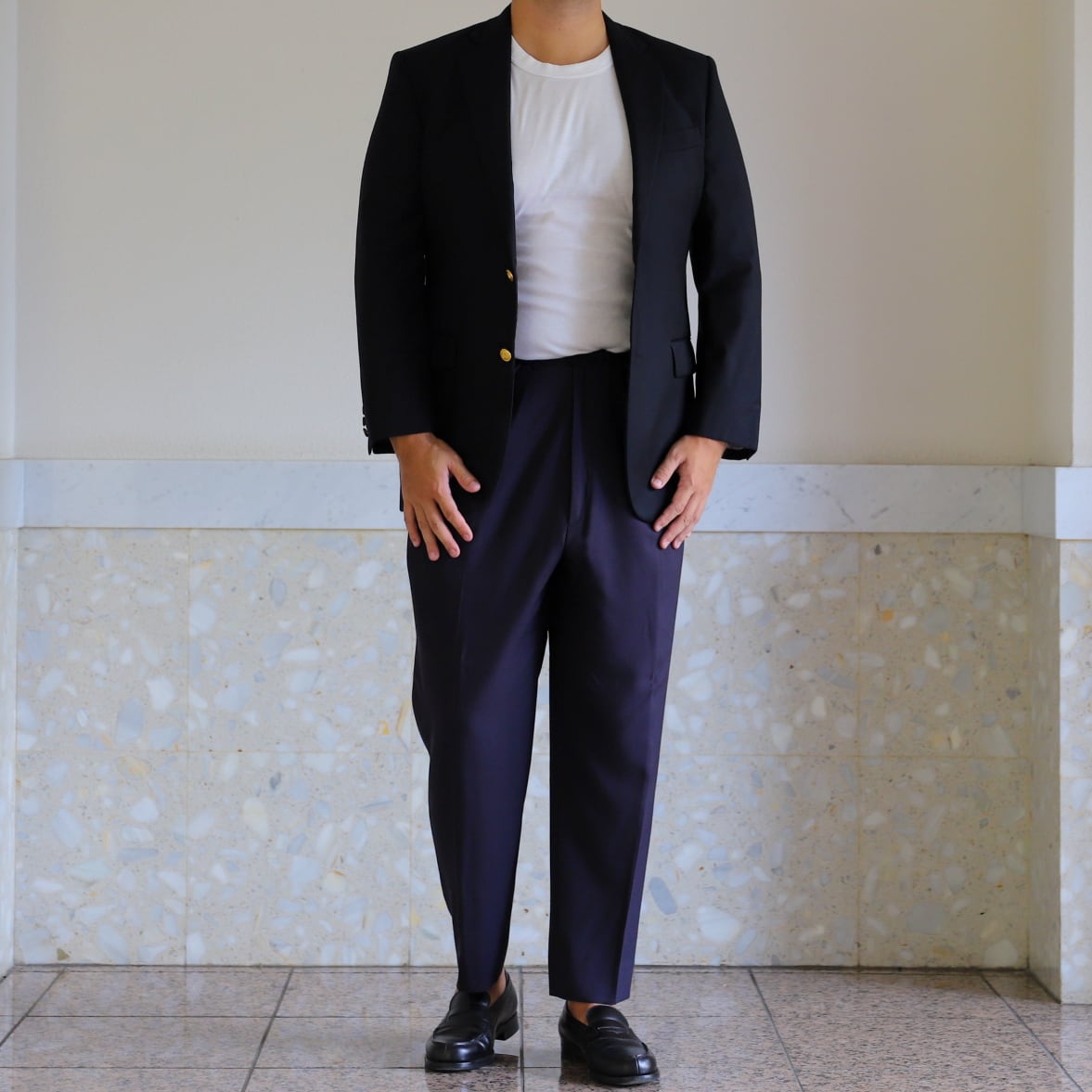 極美品】BROOKS BROTHERS SAXXON Navy blazer size40 Made in USA mint