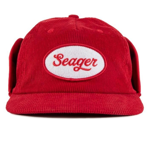 SEAGER #Flapjack Corduroy Ear Flap Cap Red