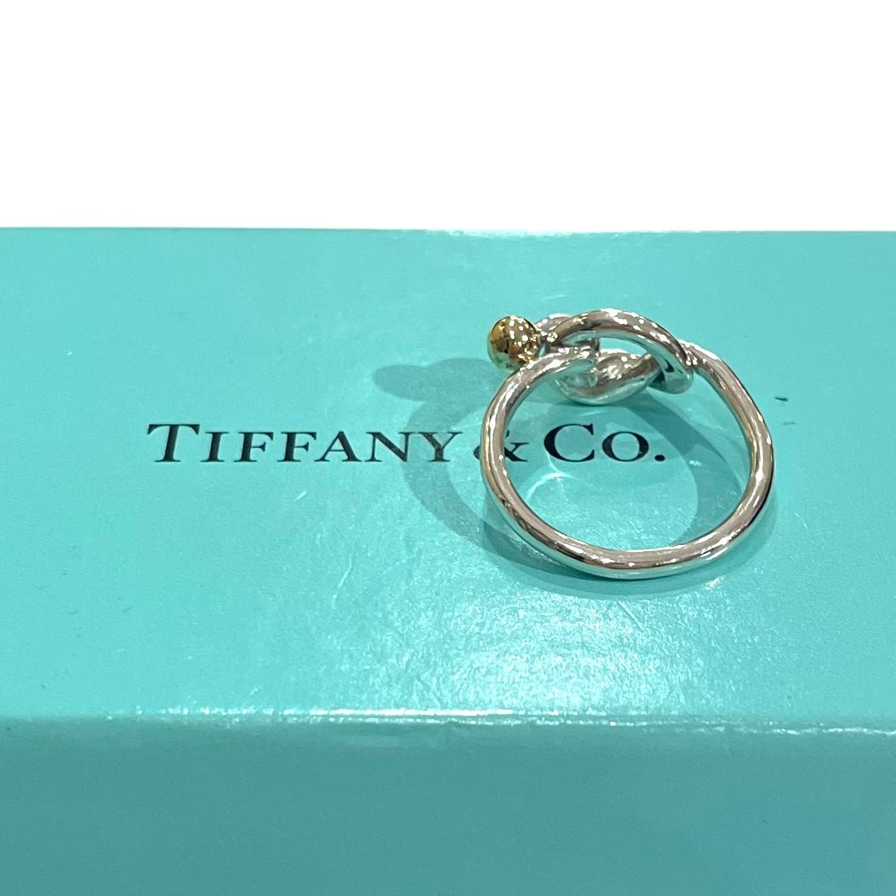 希少サイズ2091 【 TIFFANY&CO. 】TIFFANY &CO silver925.K18 12号ラブ