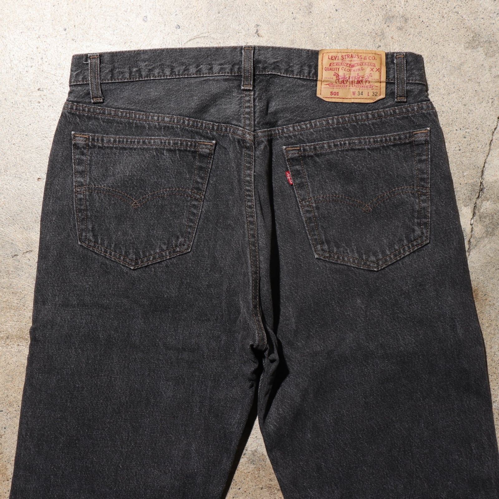 エンカウント_levis美品 34×32 501 USA Levi's サルファーブラック