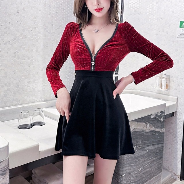 ミニドレス ～3XL（2色） K2381