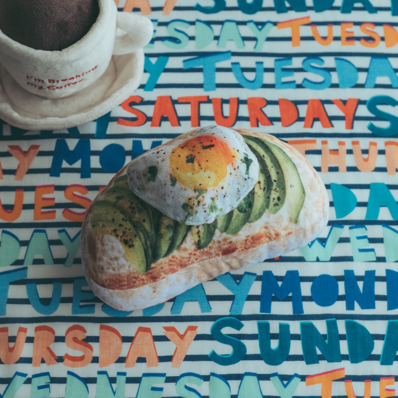 Plush Toy Avocado Egg Toast