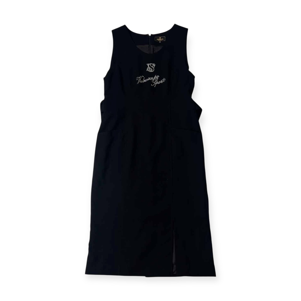 VALENZA PO SPORTS バレンザポースポーツ ラインストーン ノースリーブ ワンピース 40/ブラック レディース
