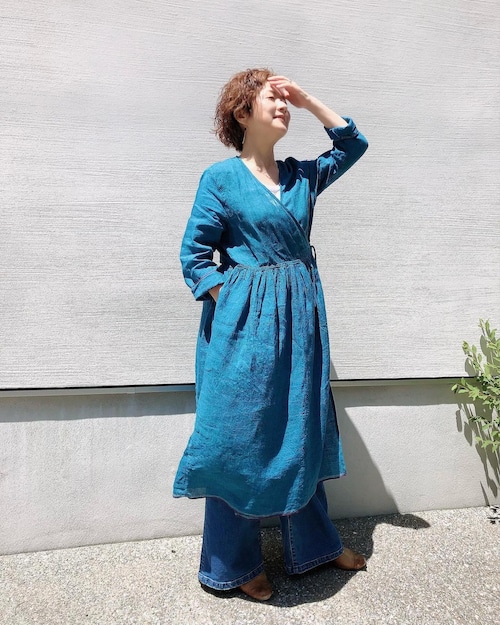 7WONDERSオリジナル　カシュクール　ドレス　khadi linen