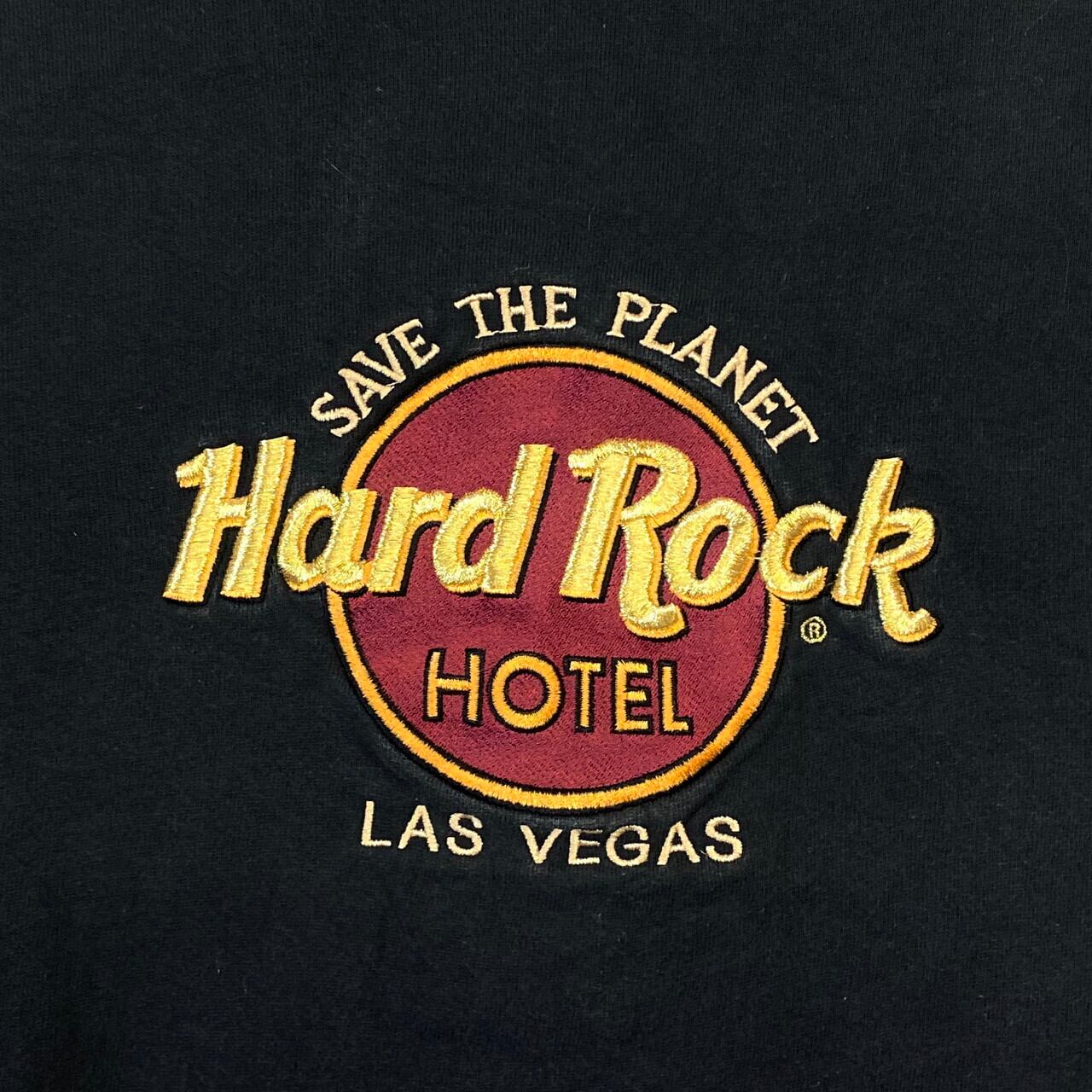 【入手困難】ハードロックホテルラスベガス ビッグ刺繍ロゴ 希少ブラウン茶色S